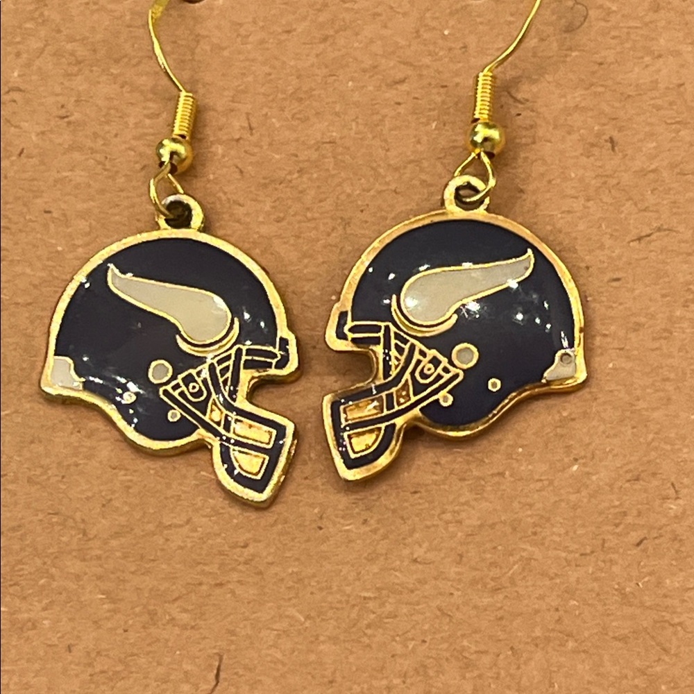 Minnesota Vikings Football Helmet Earrings